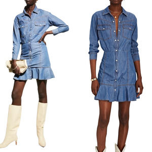 New VERONICA BEARD Mura Denim Dress size 4
